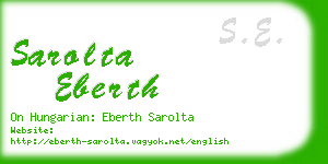 sarolta eberth business card